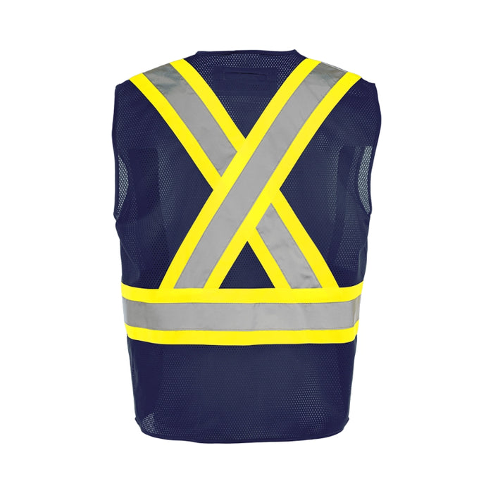 Ground Force® High Visibility Traffic Safety Vest with Zipper - TV10
