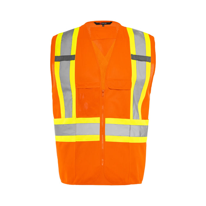 Ground Force® High Visibility Traffic Safety Vest with Zipper - TV10