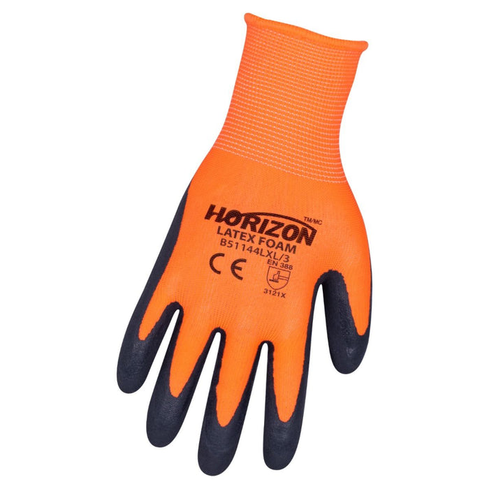 Horizon® Hi-Vis Latex Foam Coated Safety Gloves - 51144