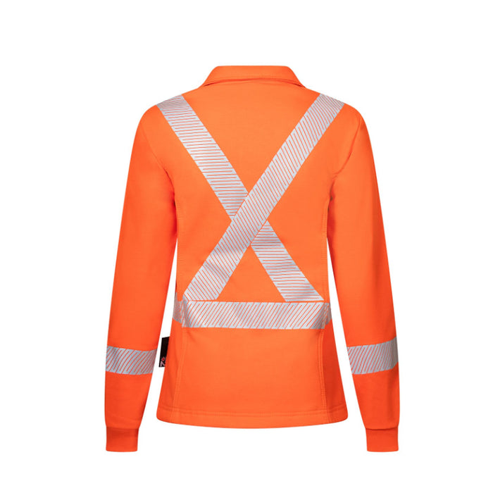 IFR Workwear® Women's Hi-Vis Segmented Striped Fleece- X-Back - Style 474 - Orange