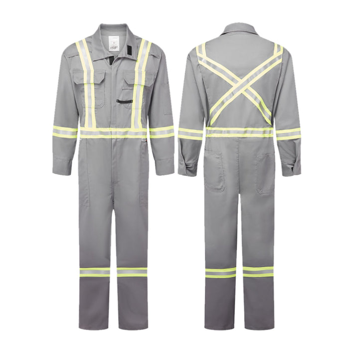 IFR Workwear® Avenger 7 Stripped Coverall - Style 3108 - X Back and Flame Resistant - Grey