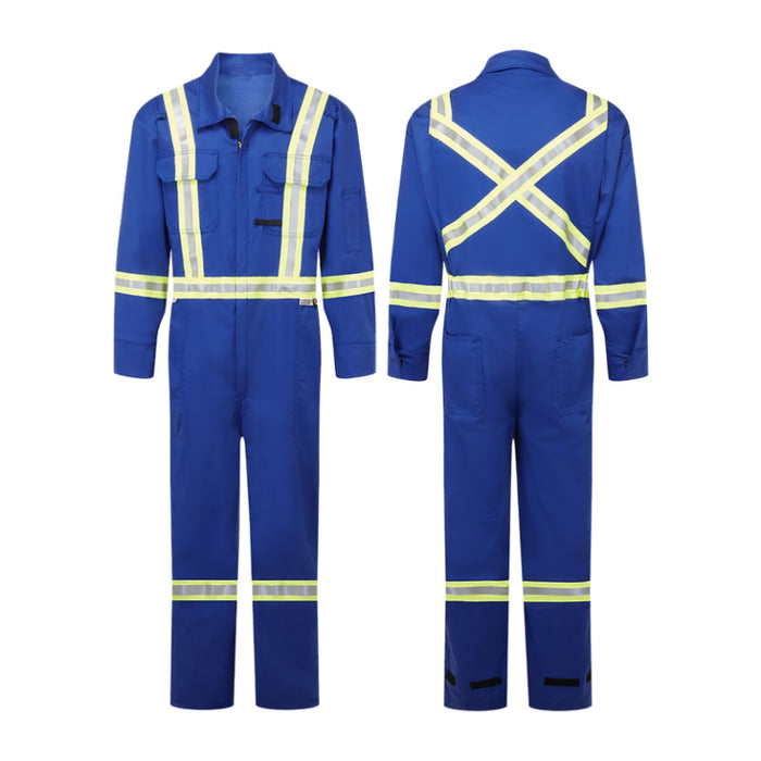 IFR Workwear® Avenger 7 Stripped Coverall - Style 3108 - X Back and Flame Resistant - Blue