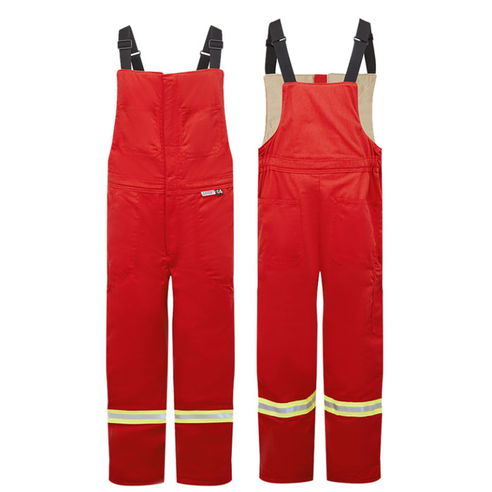 IFR Workwear® Avenger 9 OZ Isulated Bib Pants Reflective Striping - Style 3225 - Red