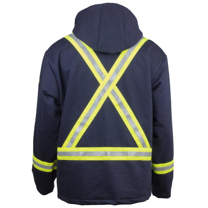 Keltek® FR / Hi Vis Zip Up Fleece Safety Hoodie with Detachable Hood - 492S