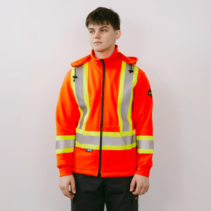 Keltek® FR Fleece Hi Vis Zip Up Safety Hoodie - 435S