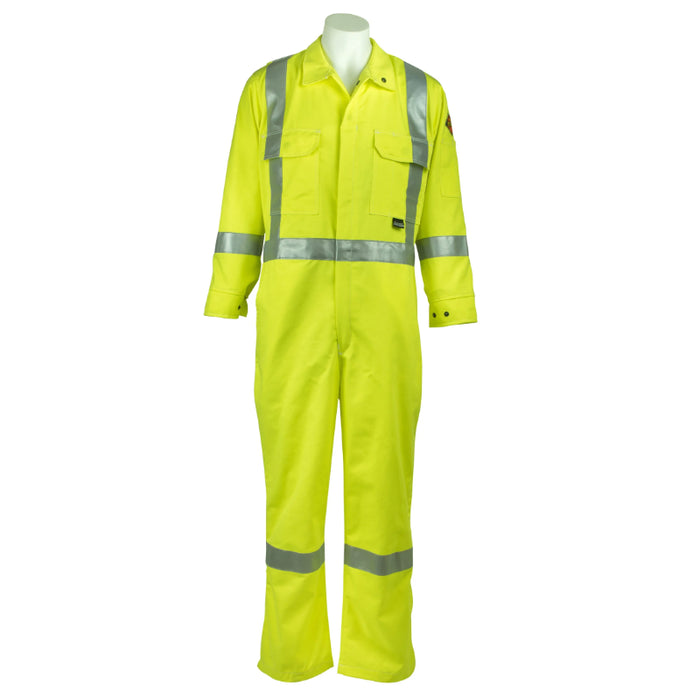 Keltek® Hi Vis/FR Safety Coverall - Lime Yellow - 457S