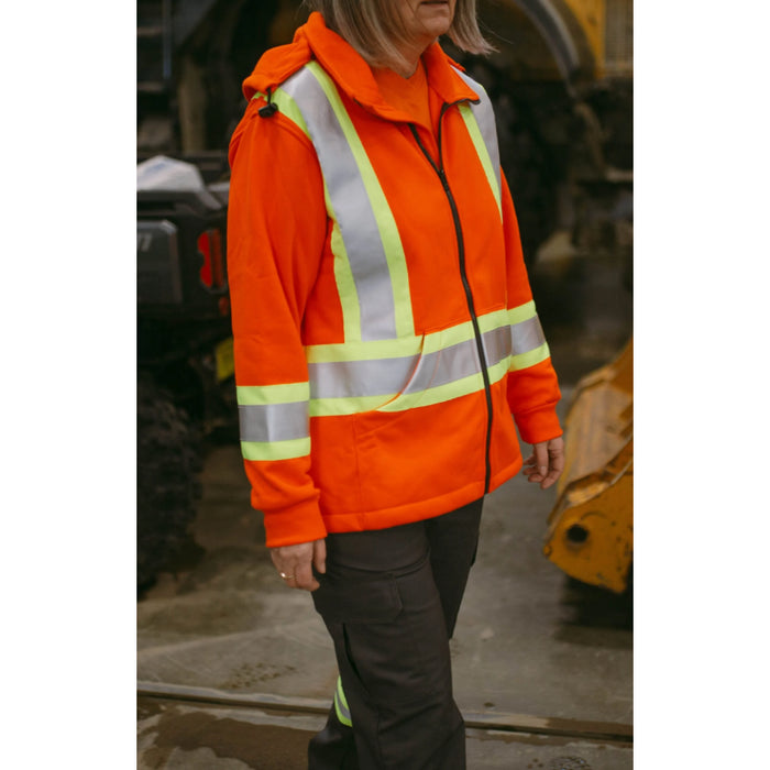 Keltek® Women’s FR Fleece Hi-Vis Zip Up Safety Hoodie - 535S