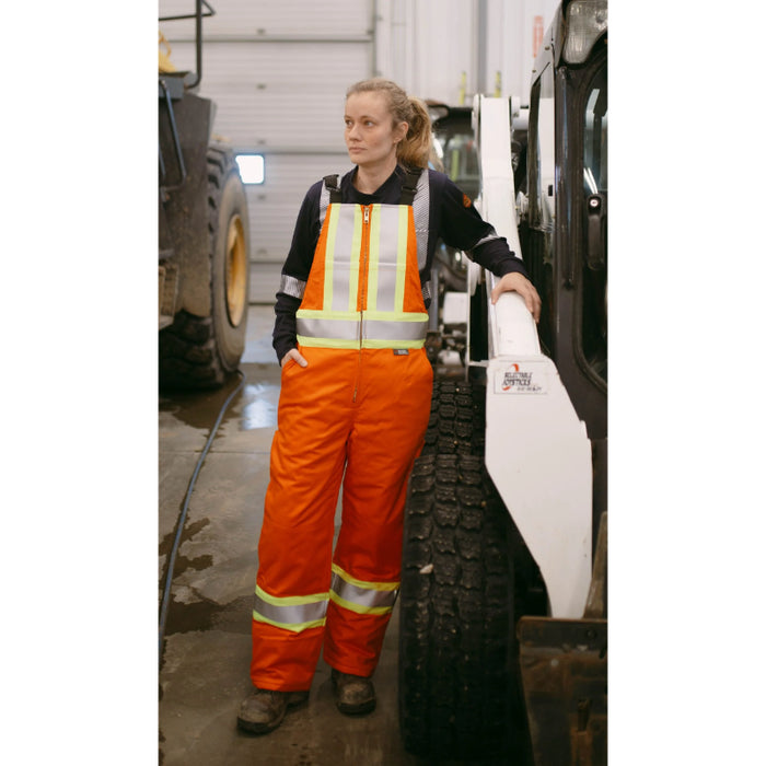 Keltek® Women’s Hi Vis/FR Insulated Safety Bib Overall - Orange - 508S