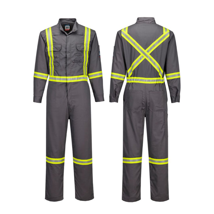 Portwest® Bizflame® 88/12 2″ Xtra 7 oz FR Coverall - Gray - FR525