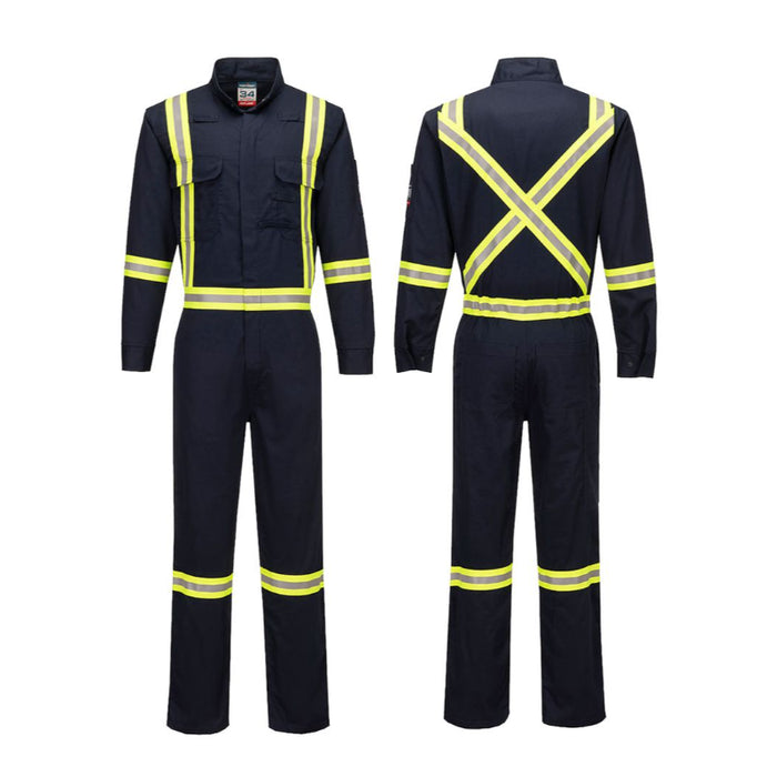 Portwest® Bizflame® 88/12 2″ Xtra 7 oz FR Coverall - Navy - FR525