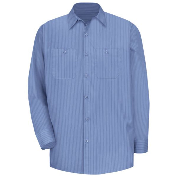 Red Kap® Men's Long Sleeve Industrial Stripe Work Shirt - SB12