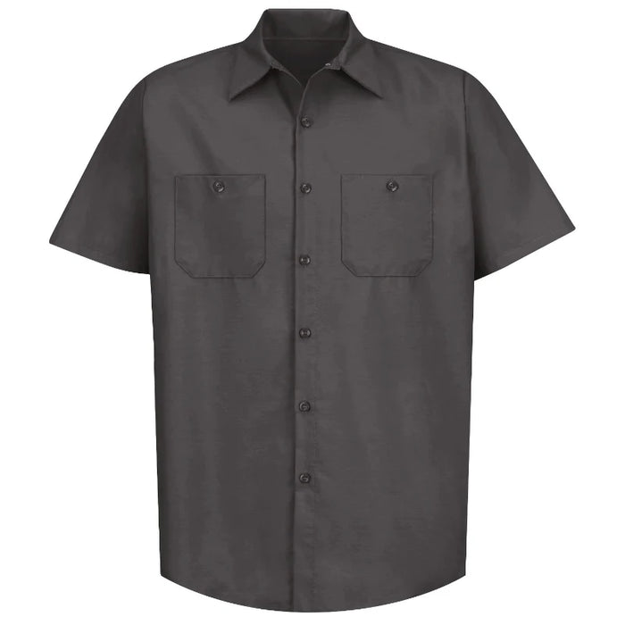 Red Kap® Men's Short Sleeve Industrial Work Shirt - Charcoal - SP24