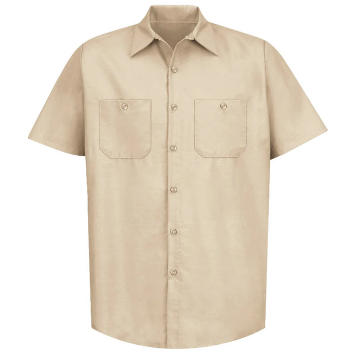 Red Kap® Men's Short Sleeve Industrial Work Shirt - Light Tan - SP24