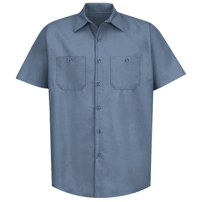 Red Kap® Men's Short Sleeve Industrial Work Shirt - Postman Blue - SP24