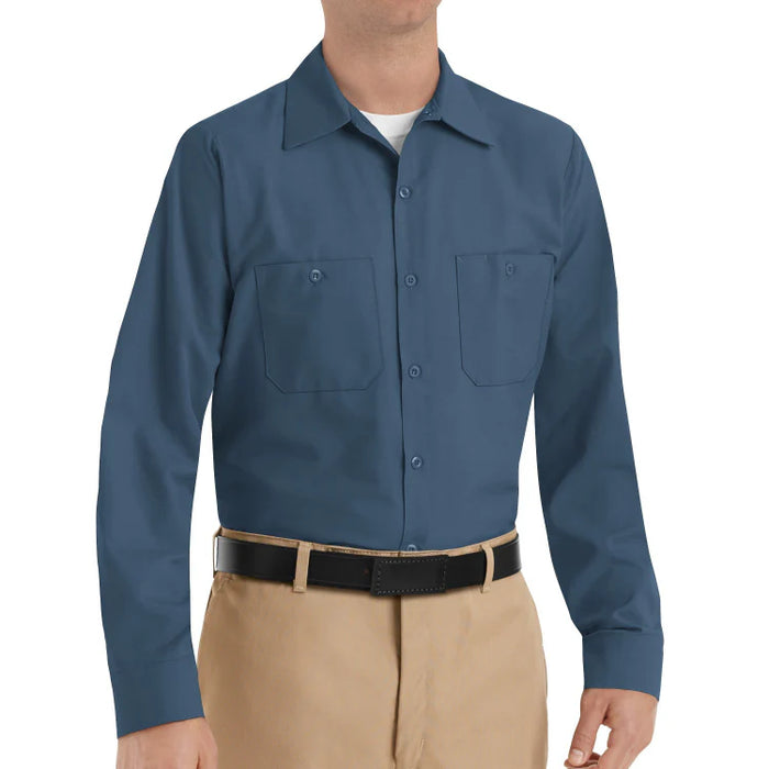 Red Kap® Men's Long Sleeve Industrial Work Shirt - Dark Blue - SP14