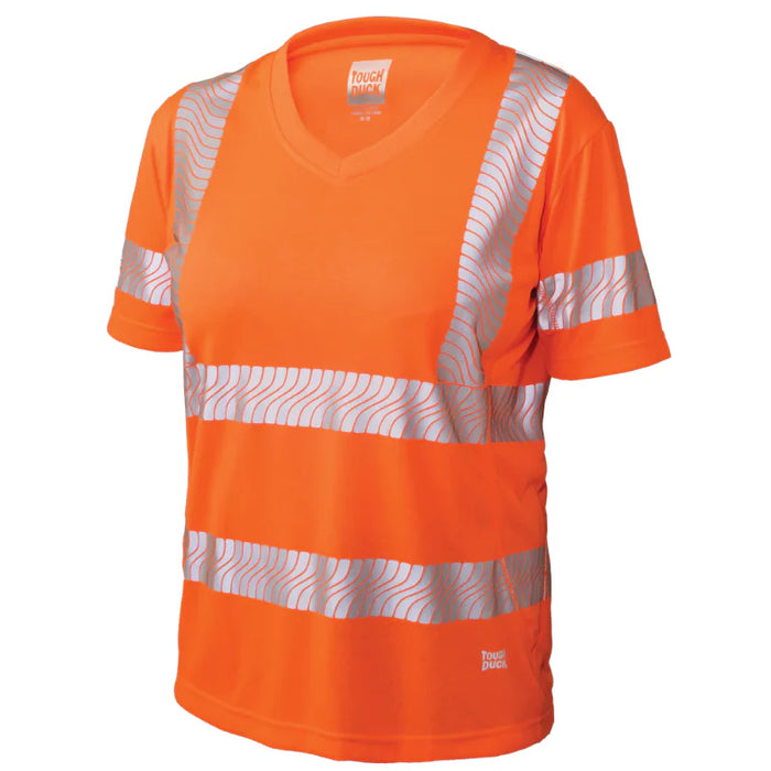 Tough Duck® Women's Polyester Jersey Short Sleeve Safety T-Shirt - CSA Class 2 Level 2 - ST23