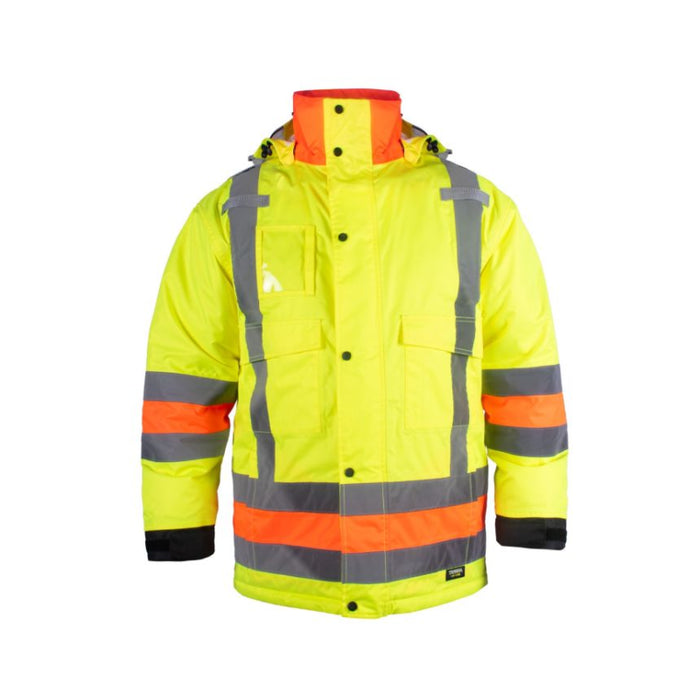 Terra® High Visibility Waterproof Winter Yellow Traffic Safety Jacket - 116626