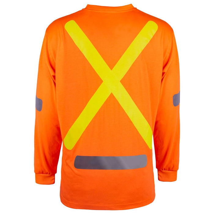 Terra® Hi-Vis Long Sleeve Cotton Safety T-shirt - 116617