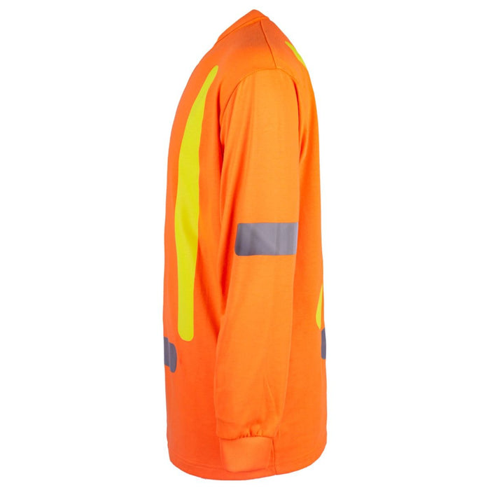 Terra® Hi-Vis Long Sleeve Cotton Safety T-shirt - 116617