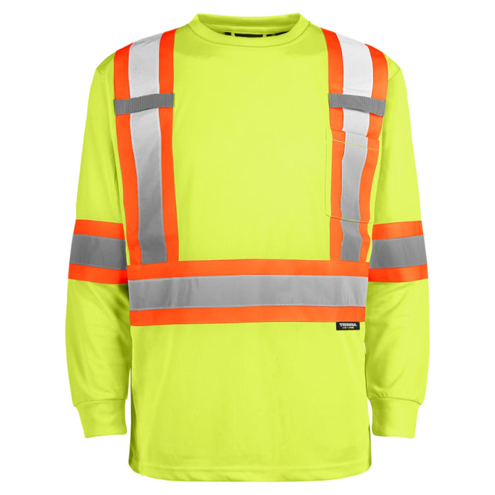 Terra® Hi-Vis Moisture Wicking Long Sleeve Safety T-Shirt - 116525