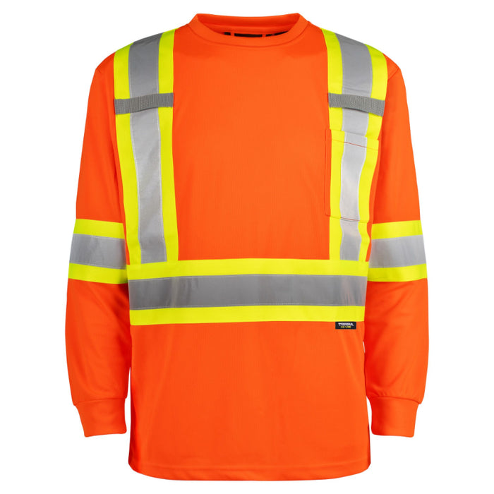Terra® Hi-Vis Moisture Wicking Long Sleeve Safety T-Shirt - 116525
