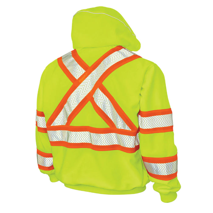 Tough Duck Fleece Thermal Lined Safety Hoodie with Adjustable Drawcord - CSA Compliant - SJ16