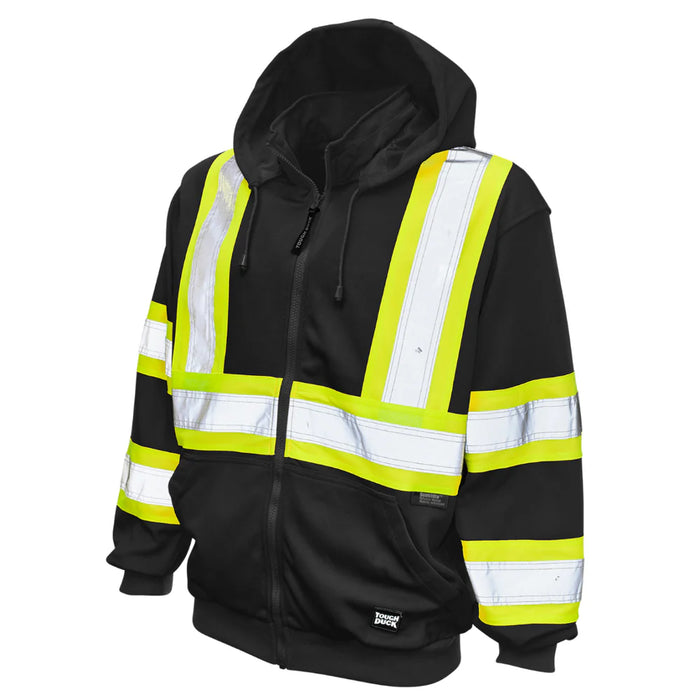 Tough Duck® Fleece Unlined Safety Hoodie with Adjustable Drawcord - CSA Compliant - S494