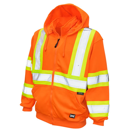Tough Duck® Fleece Unlined Safety Hoodie with Adjustable Drawcord - CSA Compliant - S494