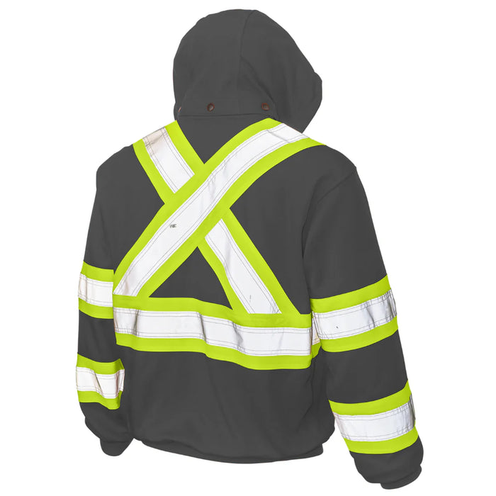 Tough Duck® Fleece Unlined Safety Hoodie with Adjustable Drawcord - CSA Compliant - S494