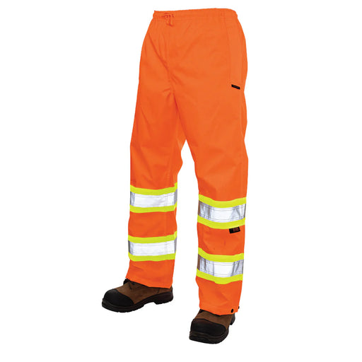 Tough Duck Hi-Vis CSA Compliance - Pull-On Ripstop Safety Rain Pant - S374