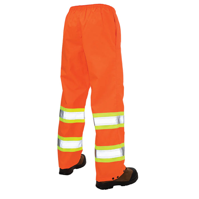 Tough Duck Hi-Vis CSA Compliance - Pull-On Ripstop Safety Rain Pant - S374