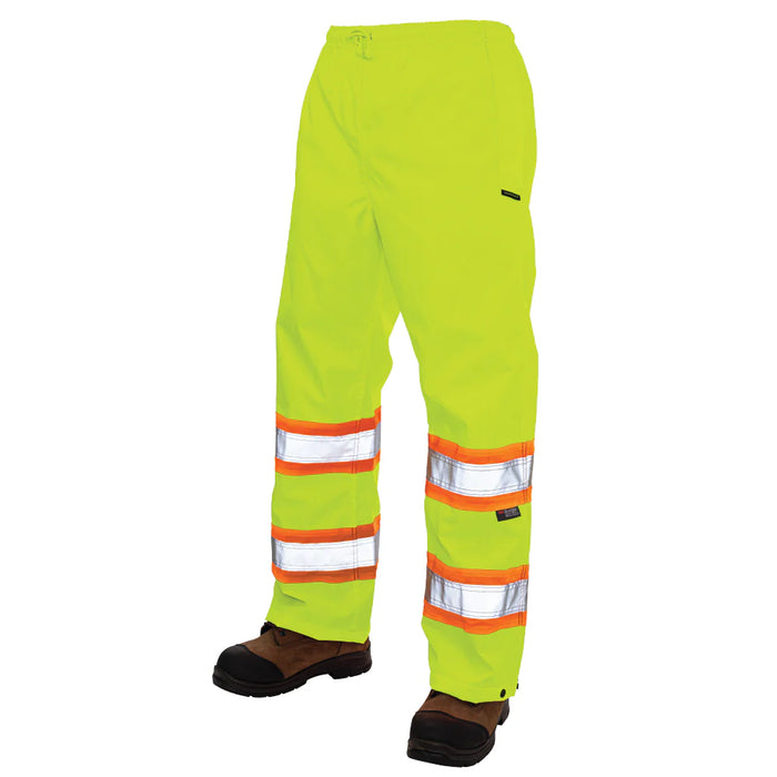 Tough Duck Hi-Vis CSA Compliance - Pull-On Ripstop Safety Rain Pant - S374
