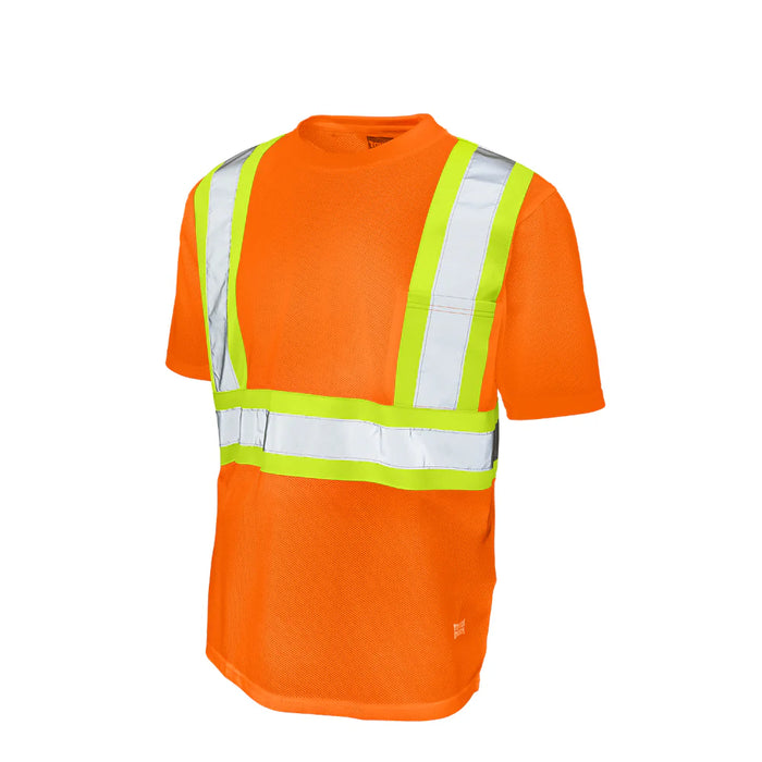 Tough Duck Hi-Vis Micro Mesh Short Sleeve Safety T-Shirt with Pocket - CSA Compliant - S392