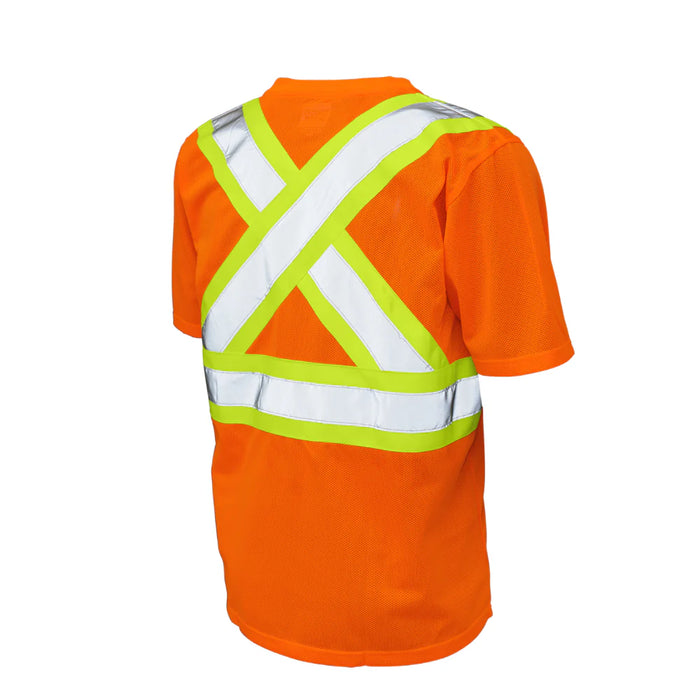 Tough Duck Hi-Vis Micro Mesh Short Sleeve Safety T-Shirt with Pocket - CSA Compliant - S392