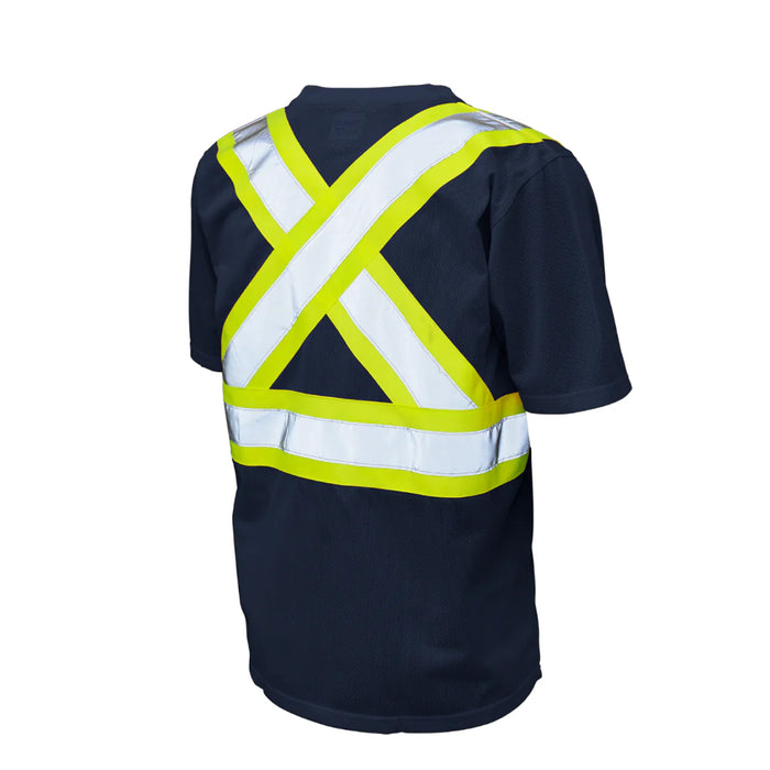Tough Duck Hi-Vis Micro Mesh Short Sleeve Safety T-Shirt with Pocket - CSA Compliant - S392