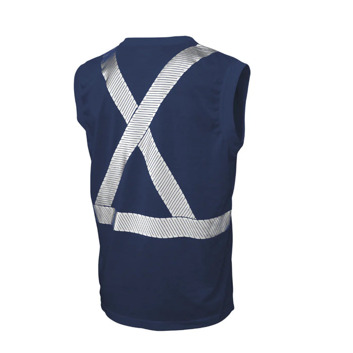 Tough Duck Hi-Vis Polyester Jersey Sleeveless Safety T-Shirt - CSA Compliant - ST15