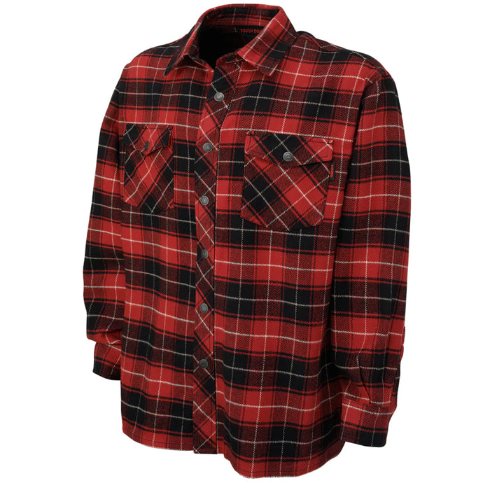 Tough Duck® Heavy Flannel Overshirt with Adjustable Snap Cuffs - WS04
