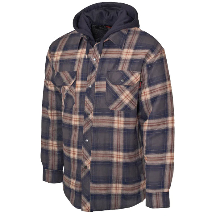Tough Duck® Quilt Lined Hooded Flannel Jac-shirt - WS06