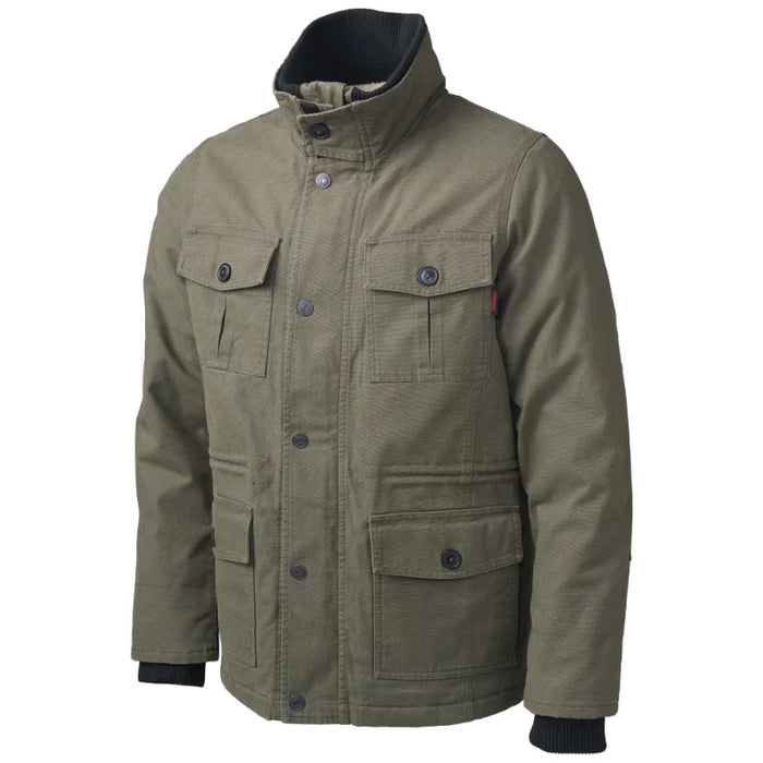 Tough Duck® Sherpa-Lined Duck Cargo Jacket - Zipper Closure - Olive - WJ44