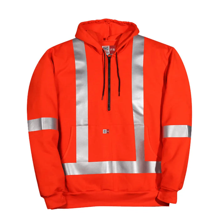 Big Bill® Flame Resistant Hi Vis Hooded Sweatshirt with Half-Zip - CSA Compliant - RT26IT14