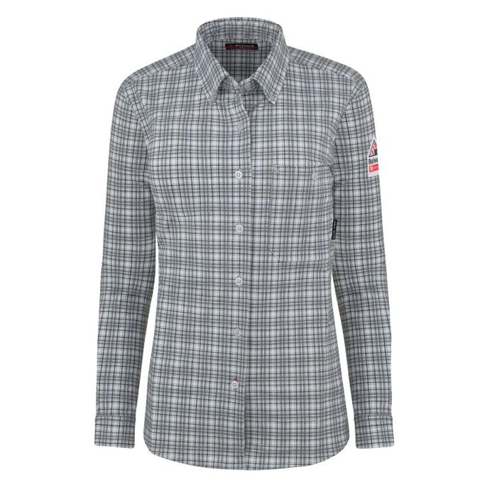 Bulwark® Flame Resistant Women's Knit Button Down Shirt - STG3
