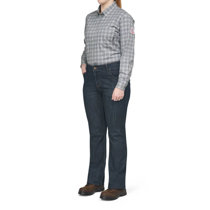 Bulwark® Flame Resistant Women's Knit Button Down Shirt - STG3