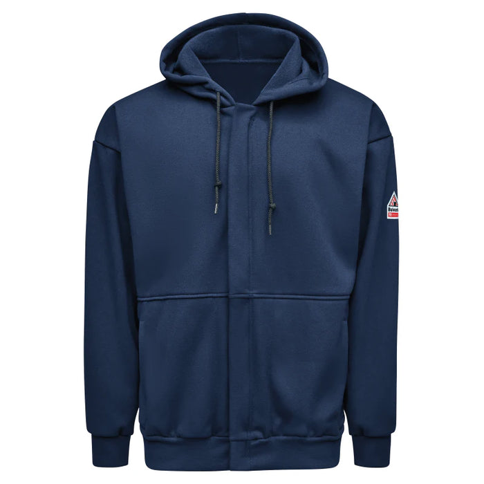 Bulwark® Men's Flame Resistant Full Zip - Hooded Fleece - Navy - SMZ8