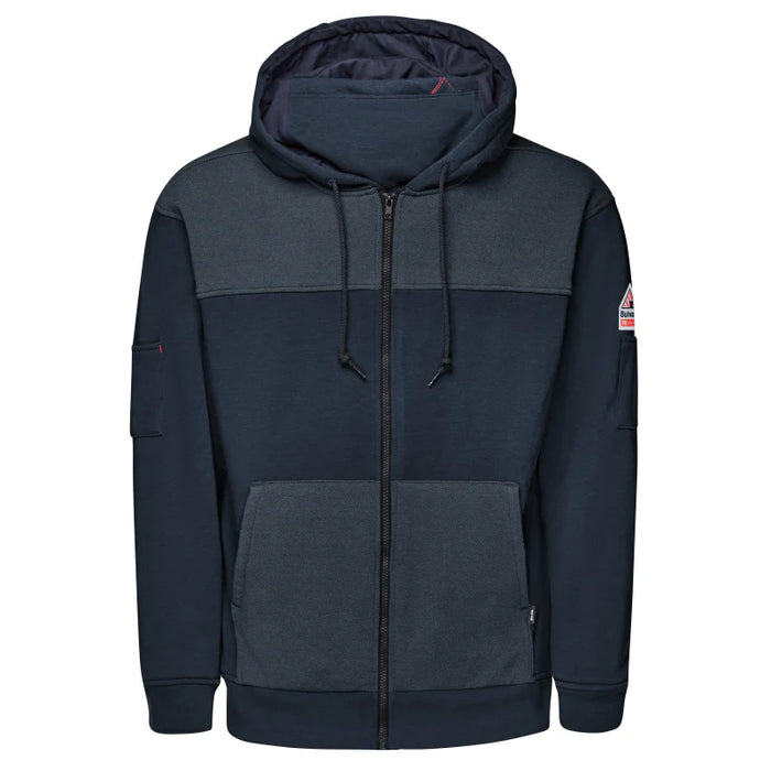 Bulwark® Men's Flame Resistant Zipped Hoodie - Water Resistant - Navy - SMM6