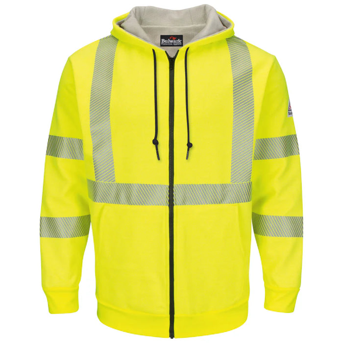 Bulwark® Men's FR High Visibility Hooded Sweatshirt - Yellow/Lime - SMZ4
