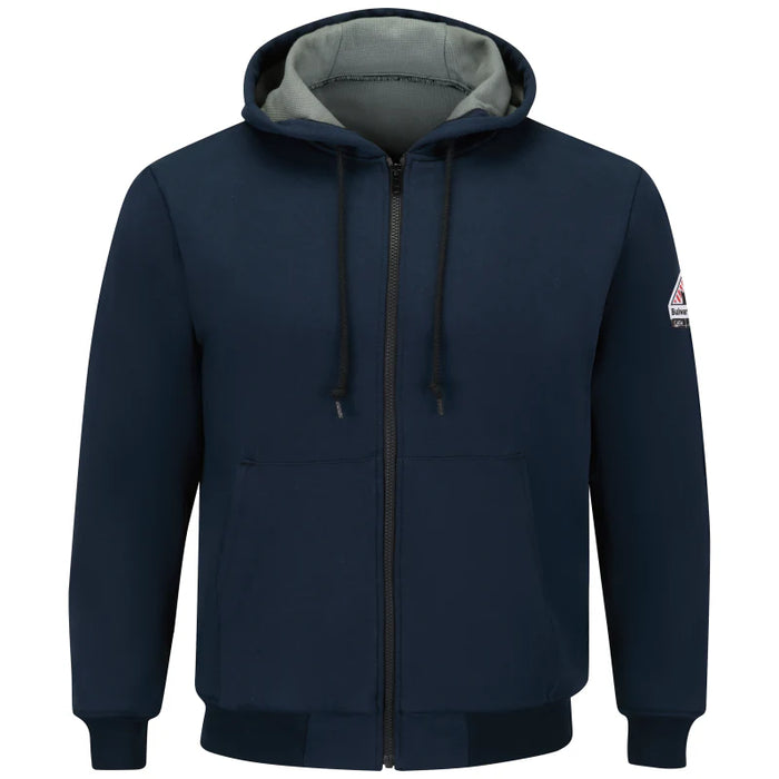 Bulwark® Men's Thermal Lined Zip Front Hooded Sweatshirt - Flame Resistant - Navy - SEZ4