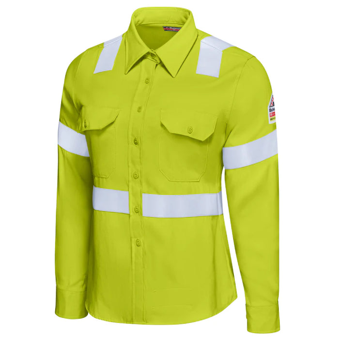 Bulwark® Women's Flame Resistant High Vis - Work Shirt - S1W3