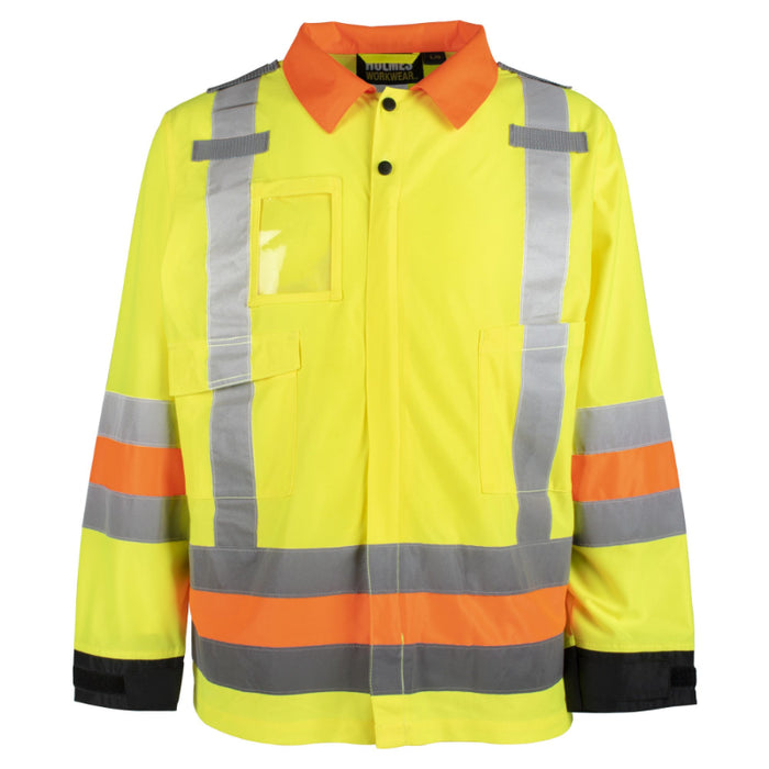 Holmes® Long Sleeve UV Resistant Yellow Traffic Safety Jacket - 116602