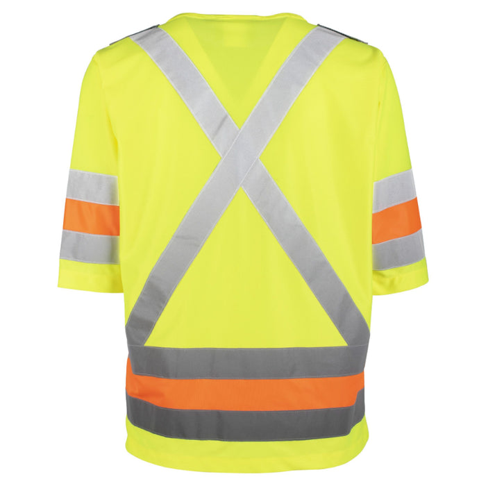 Holmes® Short Sleeve UV Resistant Yellow Traffic Safety Jacket - 116603