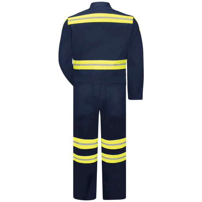 Red Kap® Enhanced Visibility Twill Action Back Coverall - Navy -  CT10-EHV